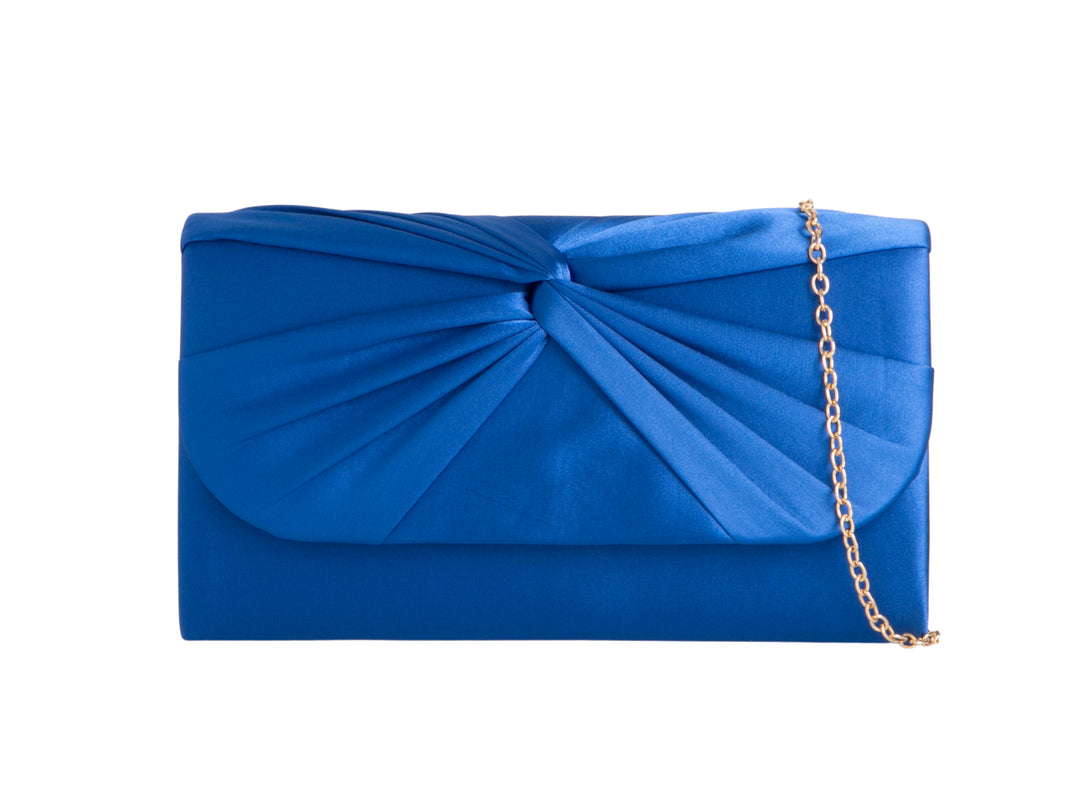 Satin Luxe Clutch Bag - Royal Blue
