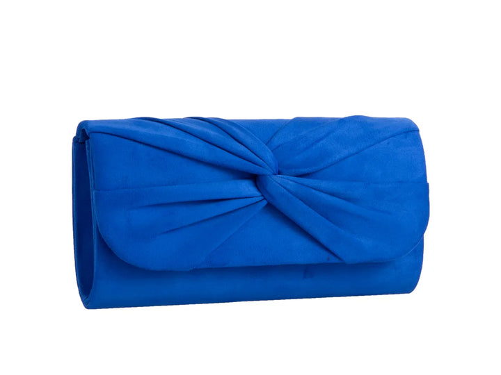 Luxe Cobalt Blue Velvet Clutch Bag