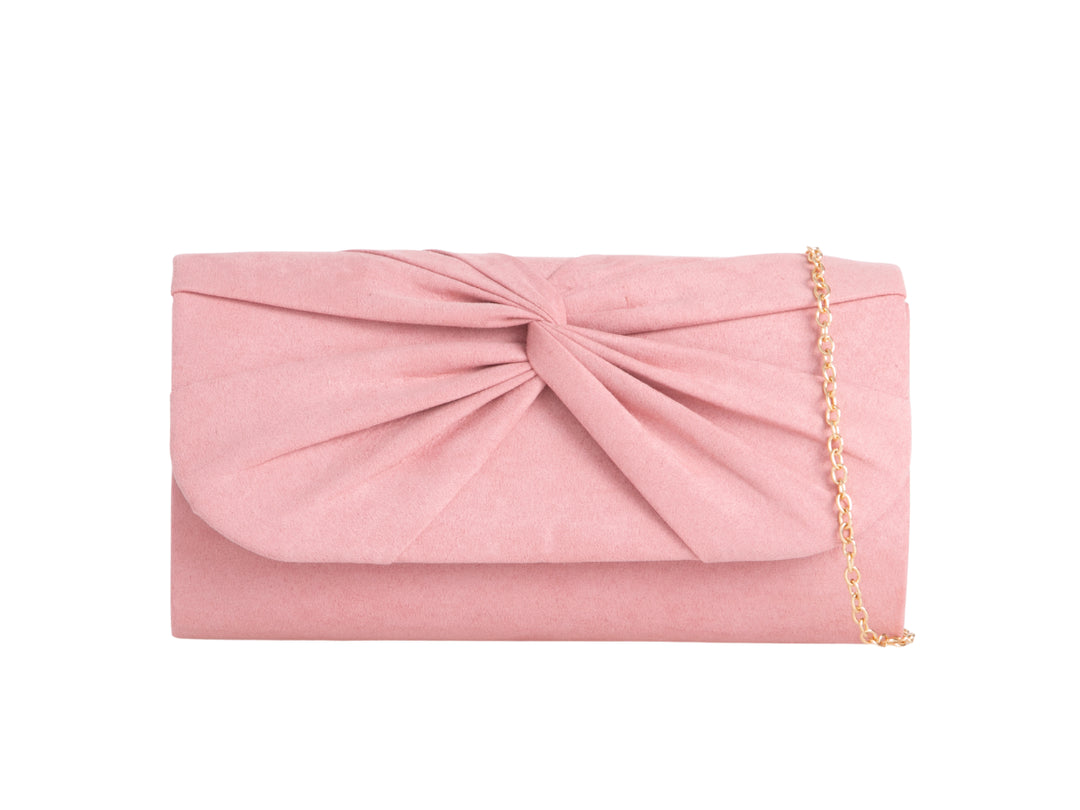 Luxe Blush Velvet Clutch Bag