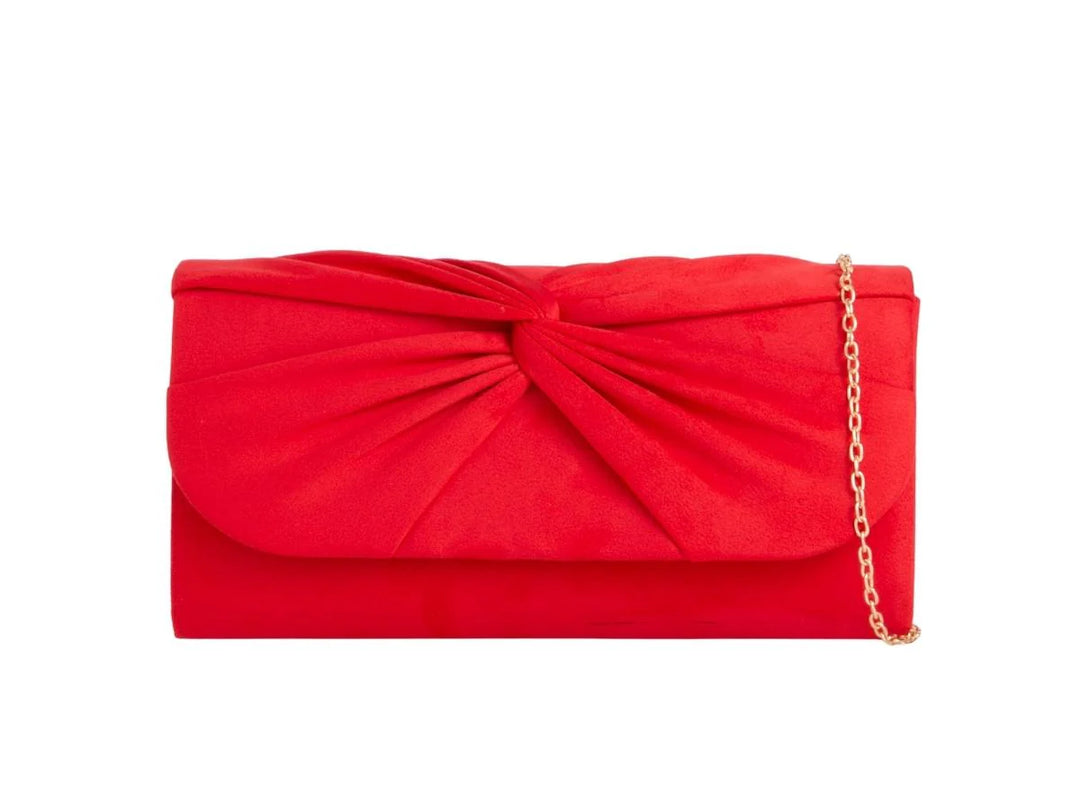 Luxe Red Velvet Clutch Bag