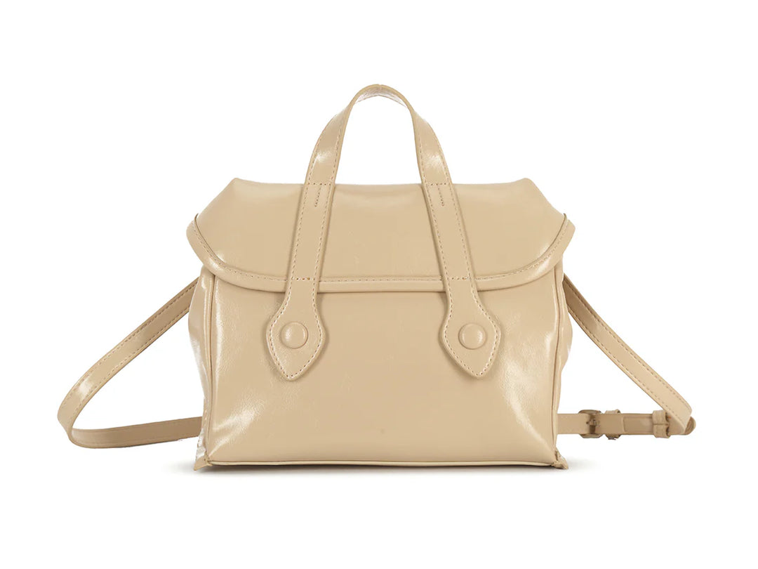 Seychelles Beige Patent Shoulder Strap Handbag