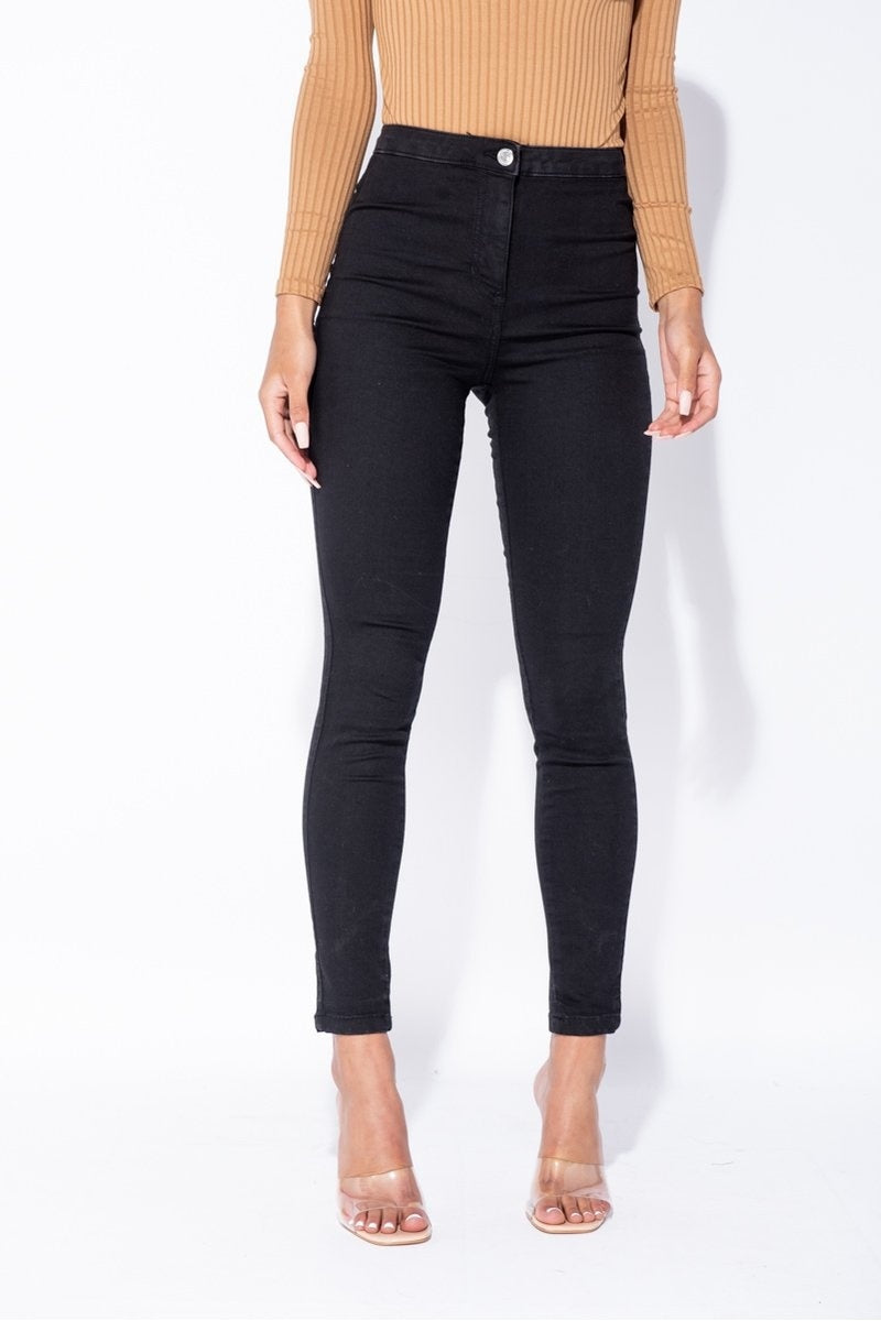 Plain black store high waisted jeans