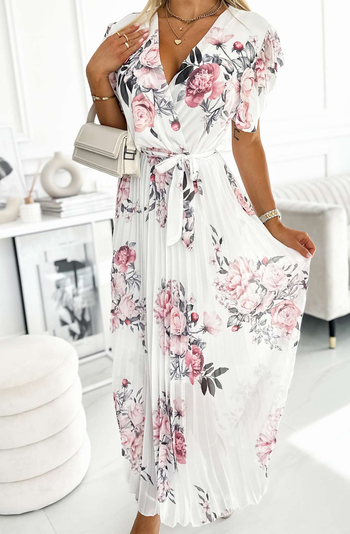 Leaves of Grass, New York Amalfi white cotton dress main image 1
