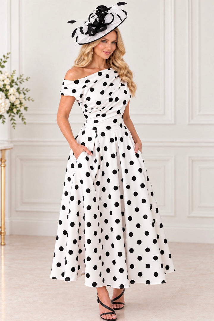 Royal Ascot Black & White Hatinator with Bow Detail