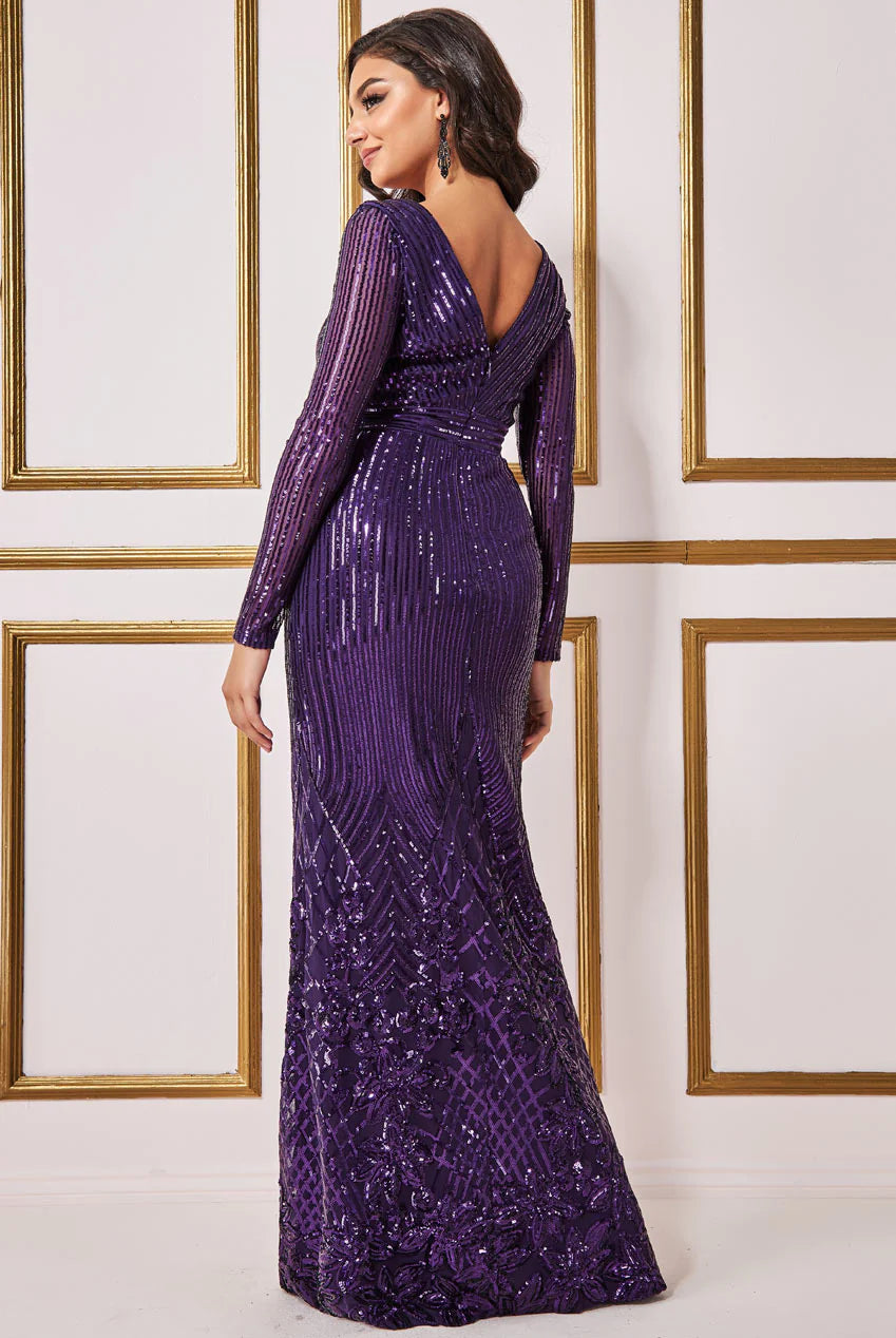 Lilac long sleeve clearance maxi dress