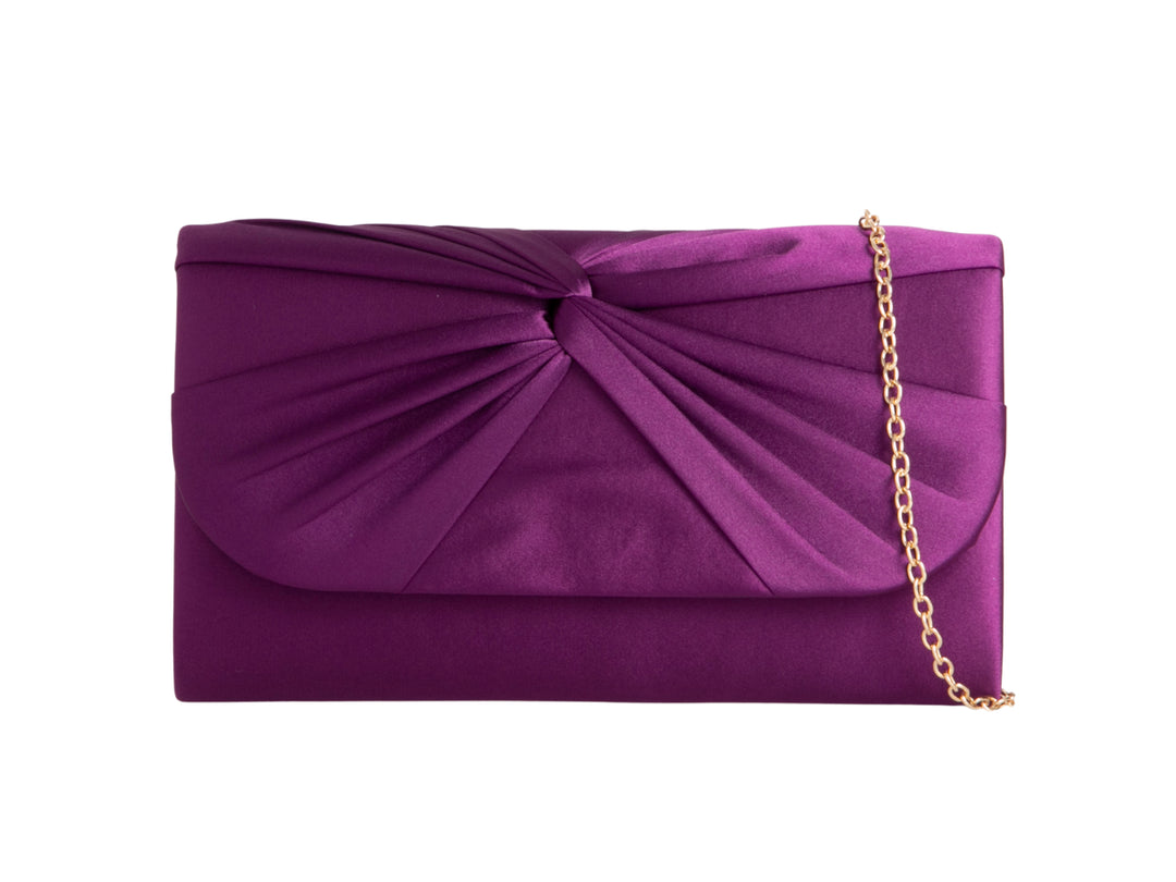 Satin Luxe Clutch Bag Purple