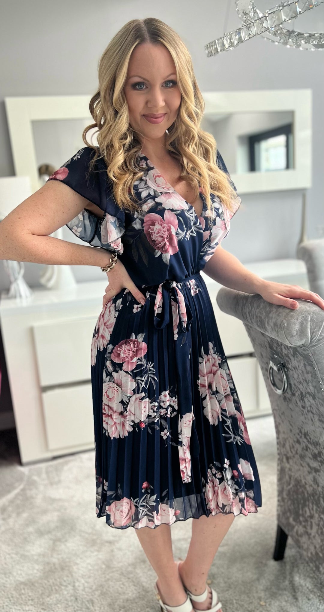 joanie short sleeve maxi dress Joanie Short Sleeve Maxi Dress in navy