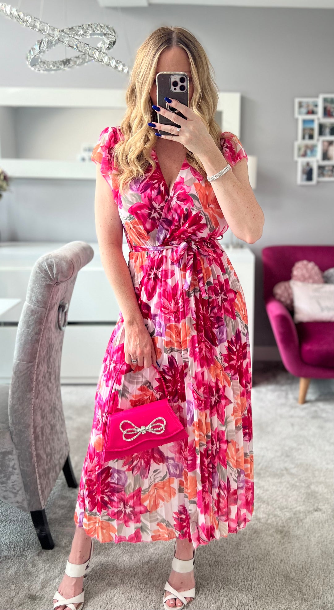 Coast pink online maxi dress