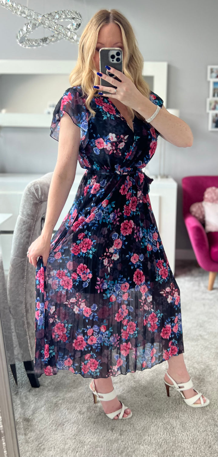 Coast black floral dress best sale