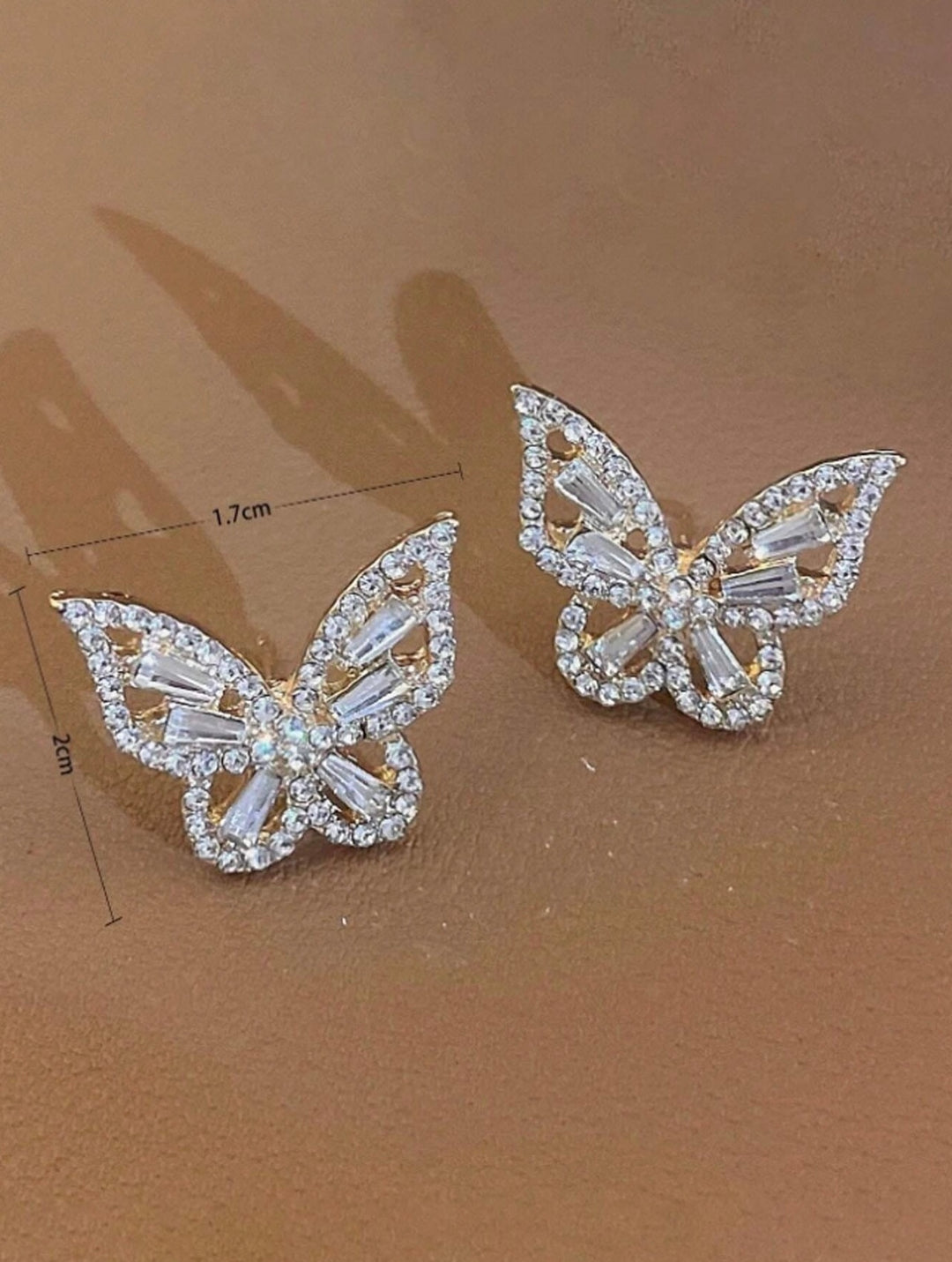Butterfly Diamante Stud Earrings in Silver (PRE-ORDER)