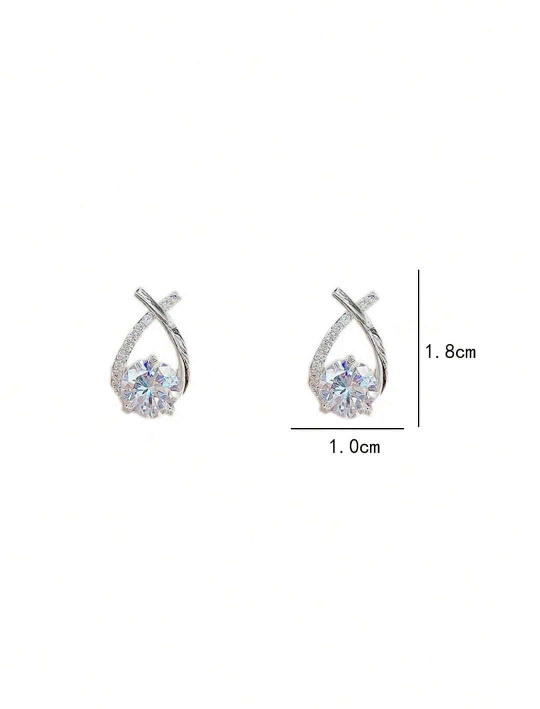 Teardrop Diamante Earrings in Silver (PRE-ORDER)
