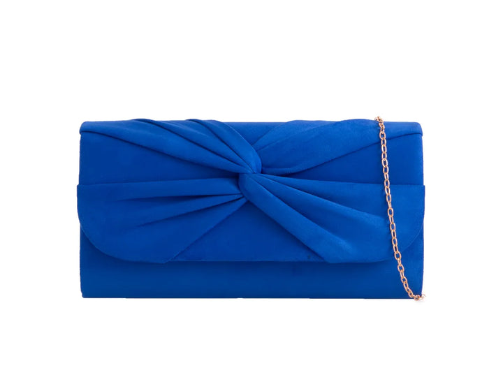 Luxe Cobalt Blue Velvet Clutch Bag