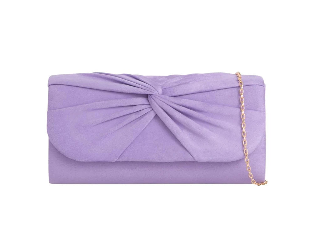 Luxe Lilac Velvet Clutch Bag