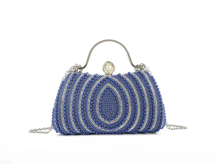 Stardust Navy Blue Pearl Evening Bag