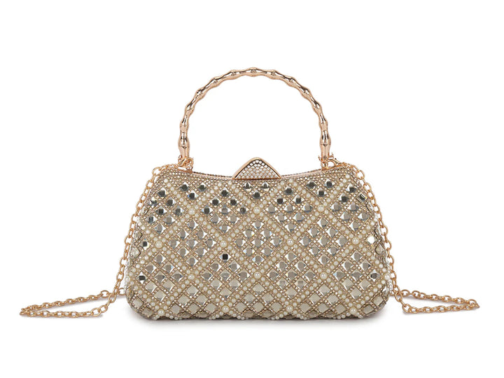 Ava Gold Crystal Evening Bag