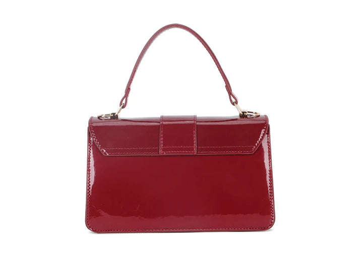 Palma Burgundy Cherry Red Patent Handbag