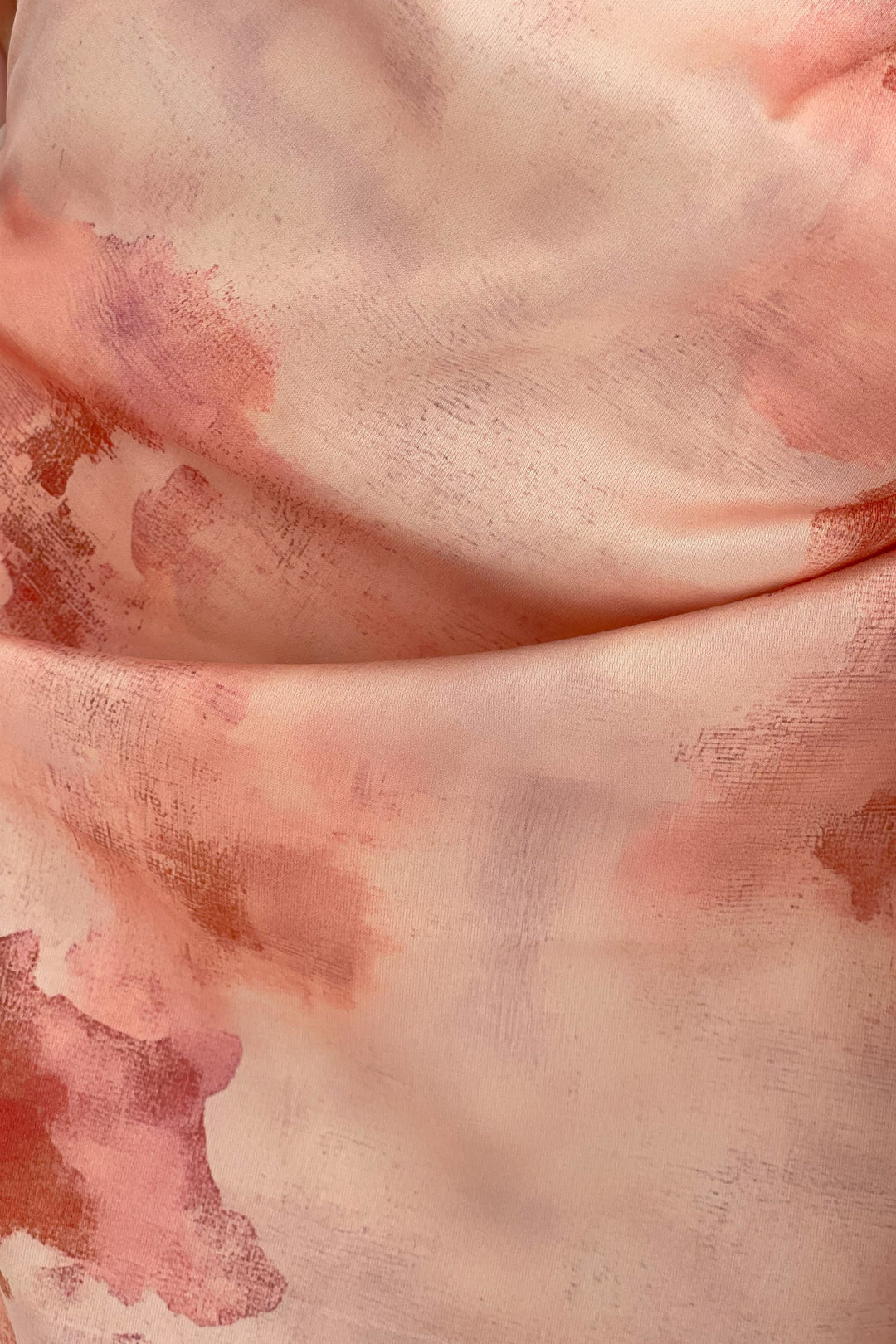 Drew Blush Pink Marble Wrap Short Puff Sleeve Midi Dress