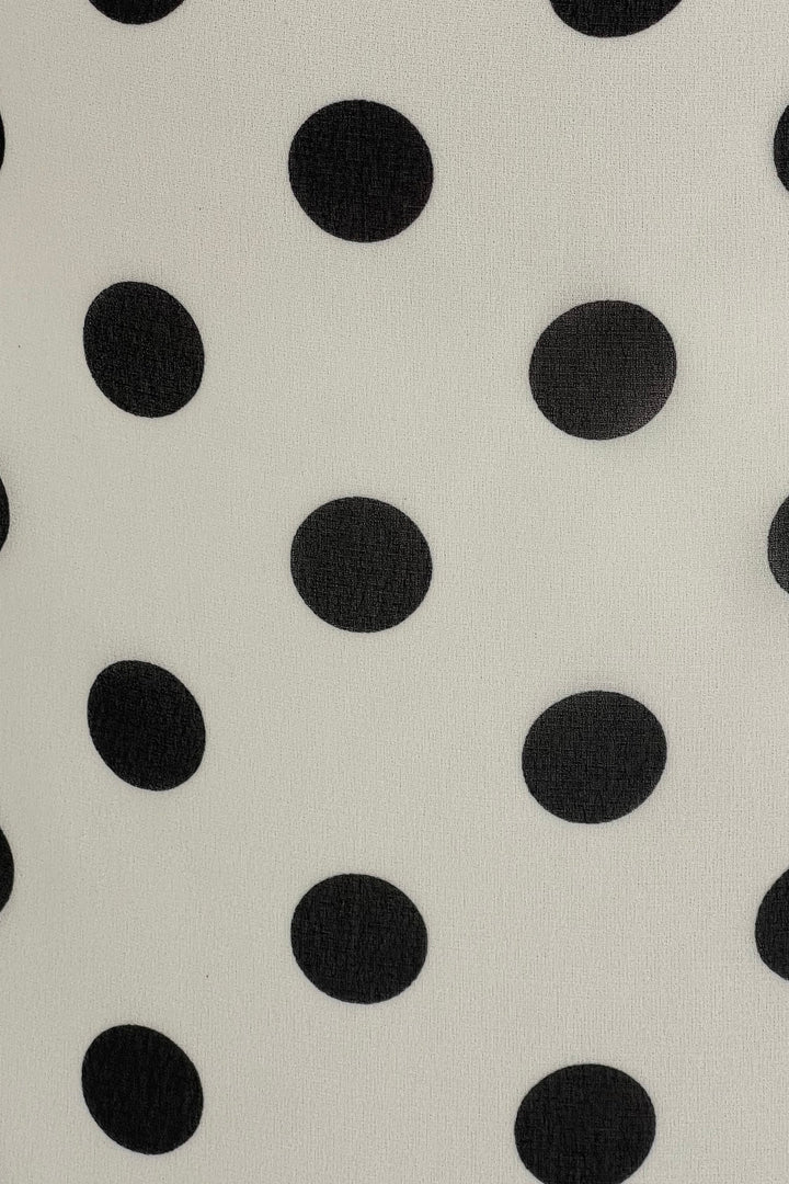 Heidi White Polka Dot Ruched Short Sleeve Midi Dress