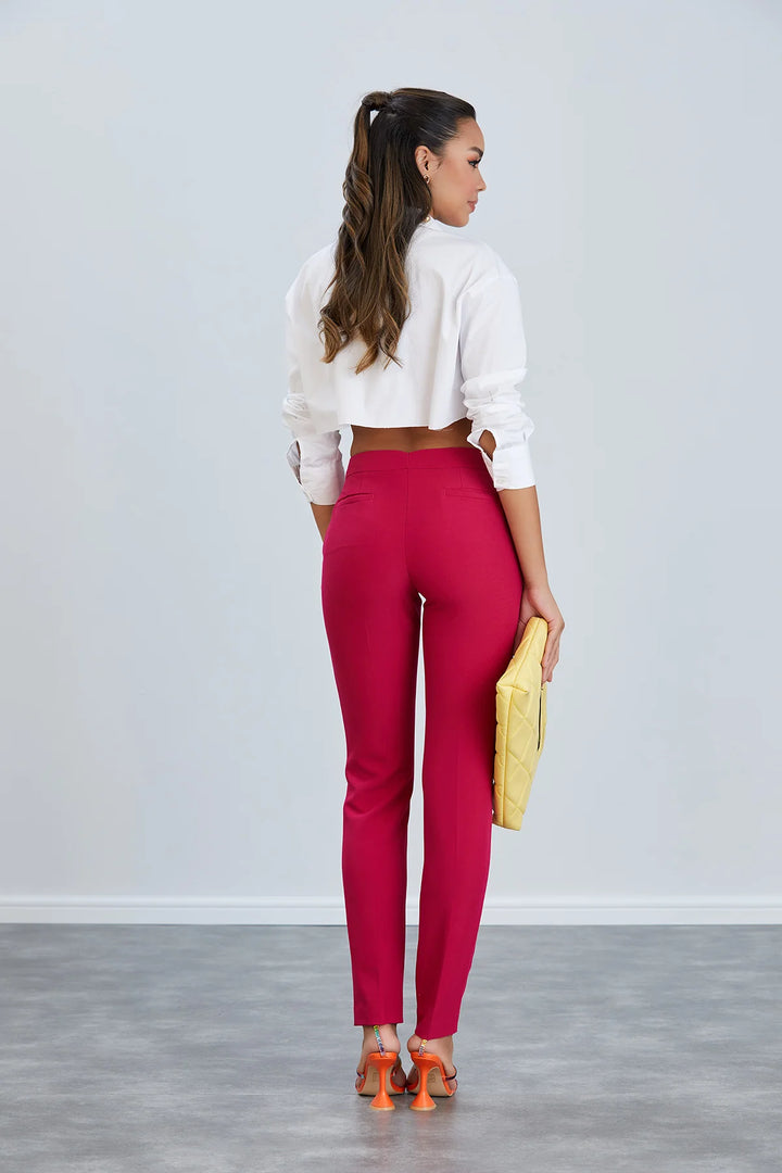 Bethan Fuchsia Straight Leg Classic Trousers