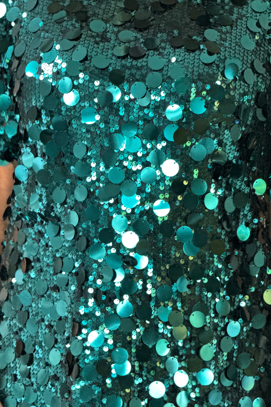 Lily Green Disk Sequin Mini Tshirt Dress