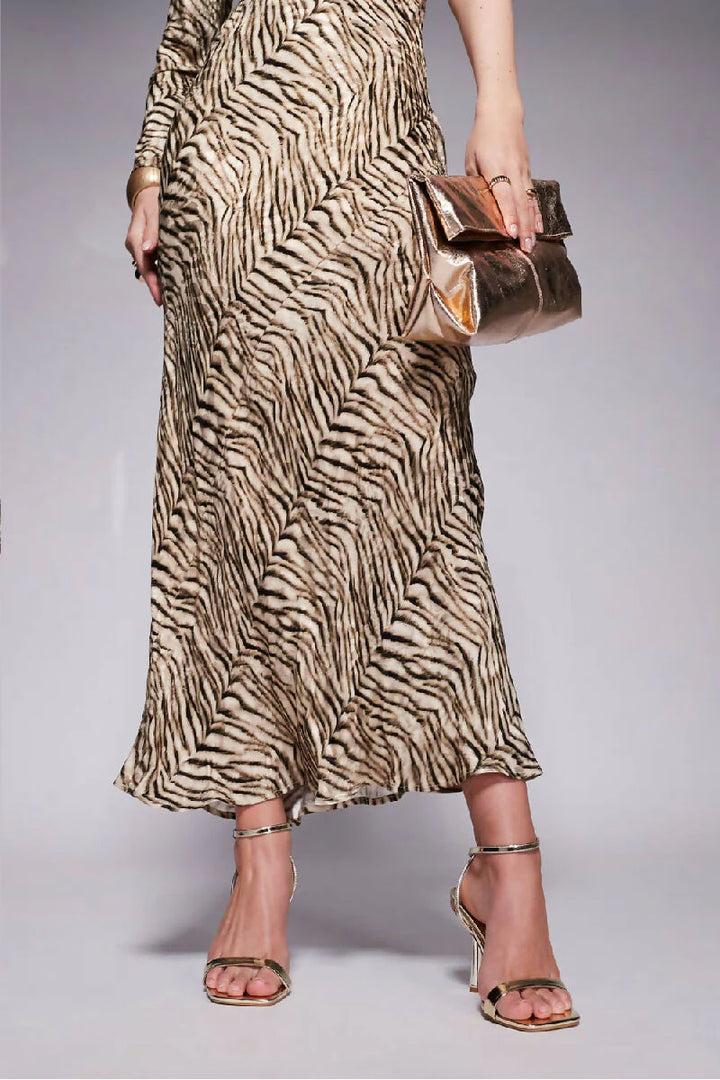Vegas Strappy High Heeled Sandals In Gold