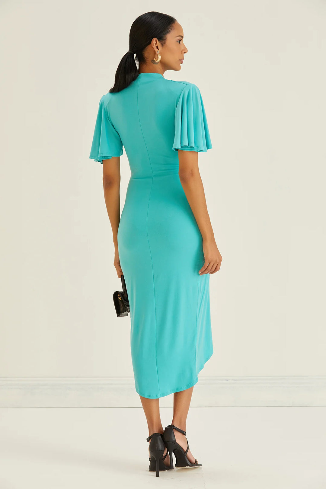 Manhattan Mint Green Angel Sleeve Bodycon Midi/Maxi Dress