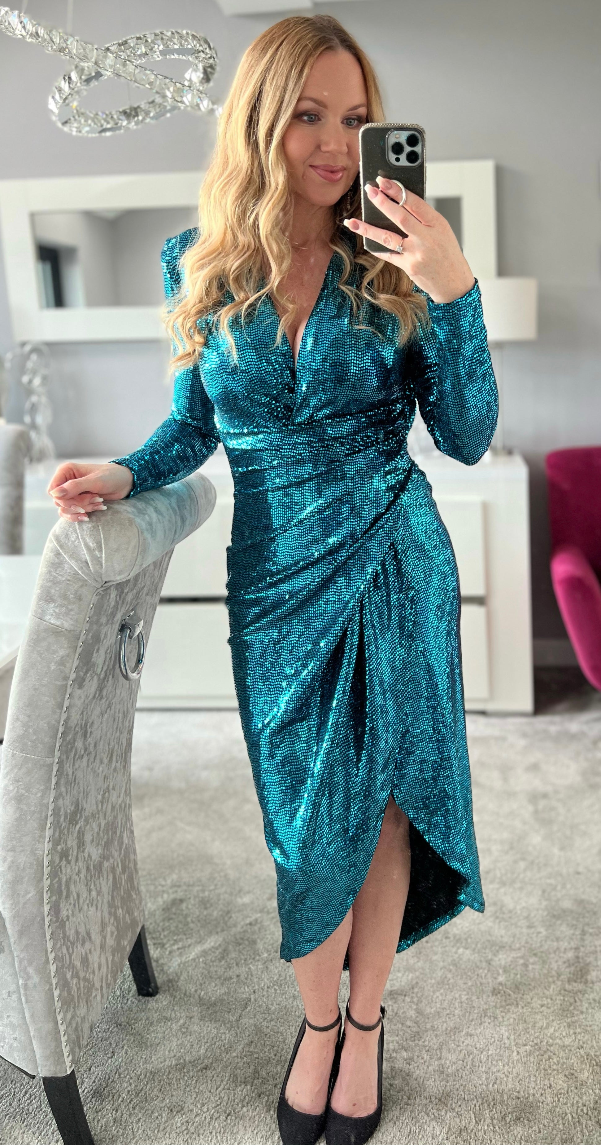 Petrol blue shop dress uk