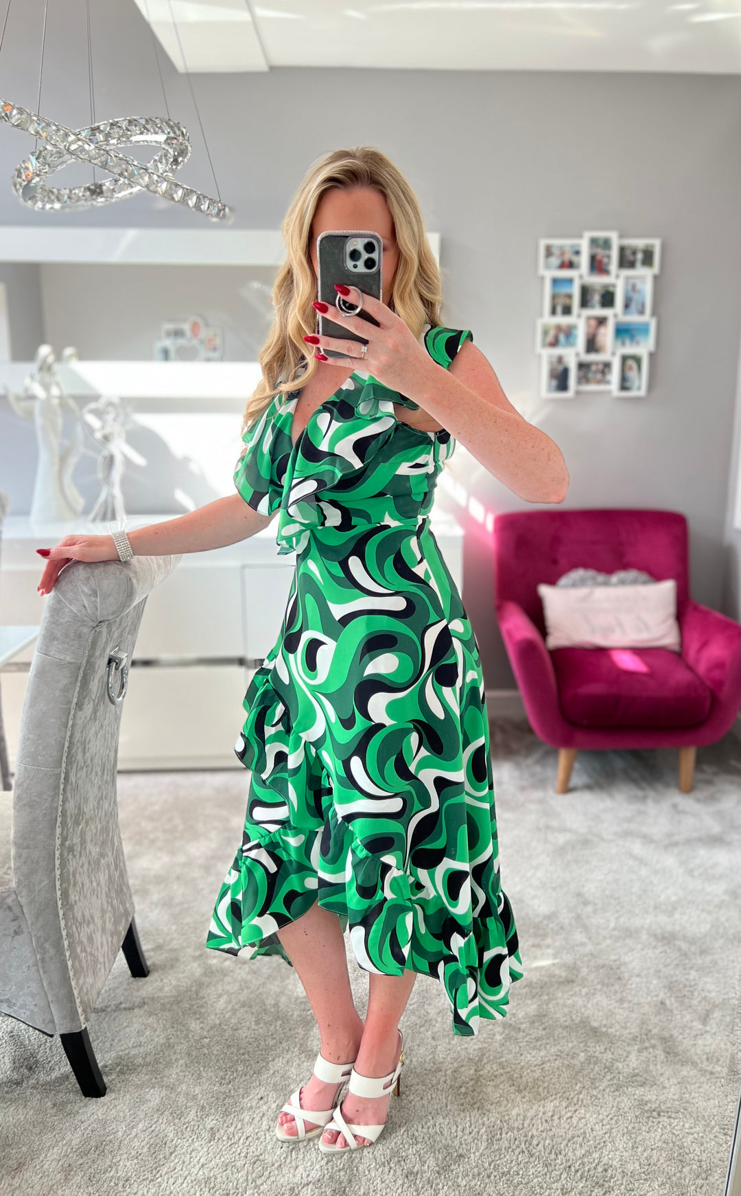 Dip hem top midi dress