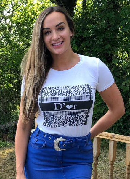 Paige White D'or Slogan T-Shirt