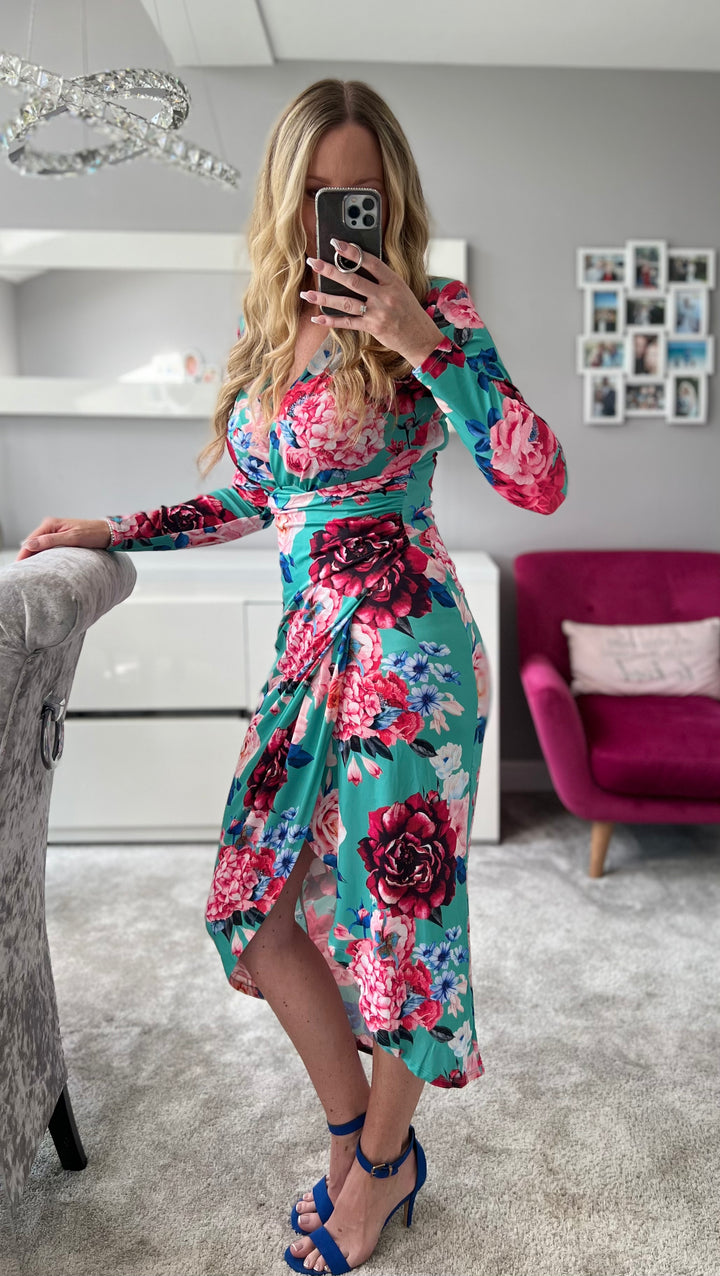 Ae long deals sleeve wrap dress